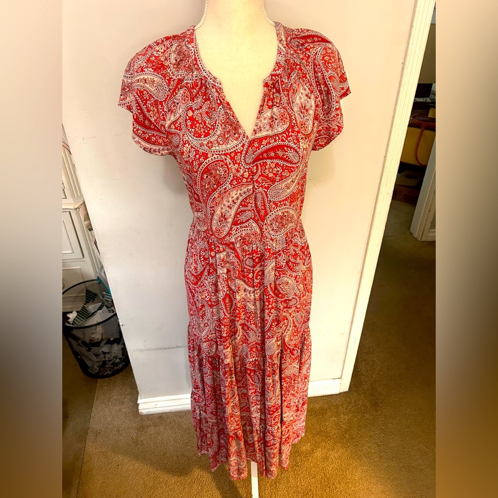 Red Paisley Women's Dress